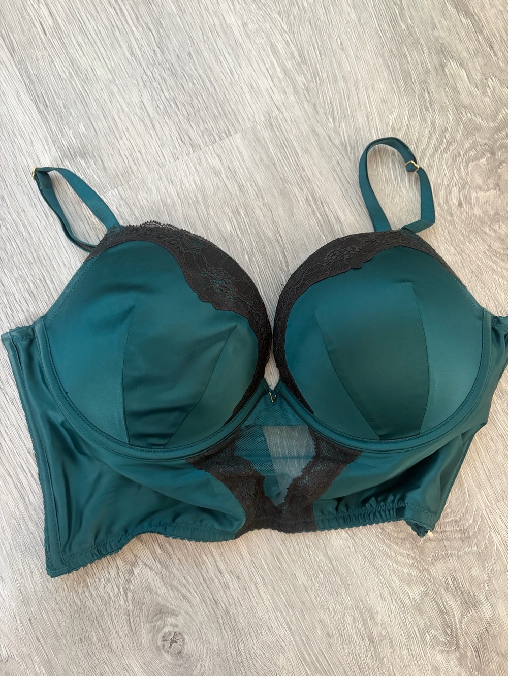 Teal Longline Lace-Trim Bra - Women Intimates